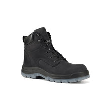 Load image into Gallery viewer, Workpoint 80N01BK men's black 6-inch soft toe work boots, three-quarter view