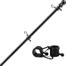 Load image into Gallery viewer, Adjustable Stainless Steel Flagpole with Tangle-Resistant Rotating Rings, 5-Section Outdoor Patio Use