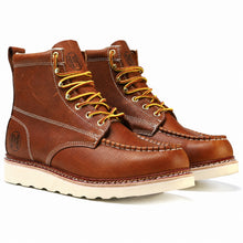 Load image into Gallery viewer, WORKPOINT HVB806 men's brown 6-inch soft toe work boots, pair view