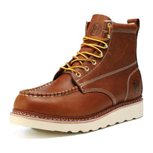 Load image into Gallery viewer, Workpoint HVB806 men's brown 6-inch soft toe work boots, three-quarter view