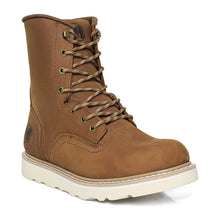 Load image into Gallery viewer, WORKPOINT men's brown 8-inch soft toe work boots, HVB809, three-quarter view