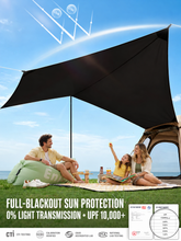 Load image into Gallery viewer, WORKPOINT Family Camping Tent with Extended Awnings, Spacious Panoramic Screen Room, Blackout Shade & Waterproof Double-Layer Roof
