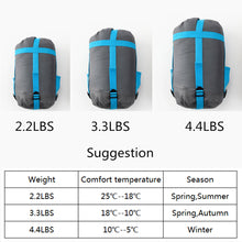 Load image into Gallery viewer, WORKPOINT Sleeping Bag -Warm& Cool Weather Waterproof For 500pcs
