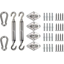 Load image into Gallery viewer, Rectangle Shade Sail Hardware Kit 6 Inches, Heavy Duty Anti-Rust Installation Accessories Set