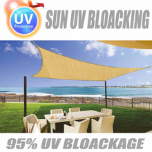 Load image into Gallery viewer, 8'x'10 Rectangle Patio Sun Shade Sail (Sand Color)