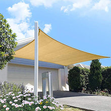 Load image into Gallery viewer, 8'x'10 Rectangle Patio Sun Shade Sail (Sand Color)