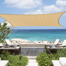 Load image into Gallery viewer, 8'x'10 Rectangle Patio Sun Shade Sail (Sand Color)