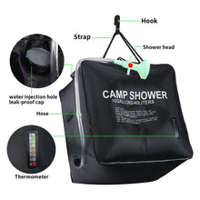 Load image into Gallery viewer, Camp Shower Bag, 10gallons/40L Black Portable shower For 500pcs