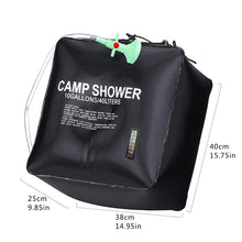 Load image into Gallery viewer, Camp Shower Bag, 10gallons/40L Black Portable shower For 500pcs