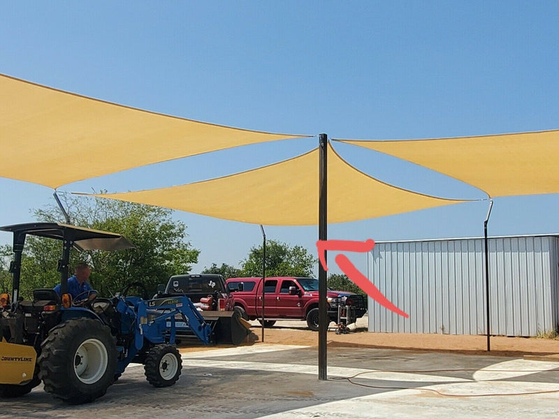 How to Install a Shade Sail with DIY Cable Railing and a few tips to make it go smoothly | Tutoria