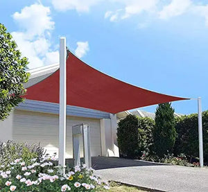18'x'14' Rectangle Patio Sun Shade Sail（Red Color）
