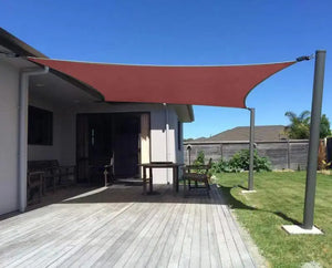 18'x'14' Rectangle Patio Sun Shade Sail（Red Color）