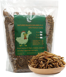 Handpoint High-Protein Natural Non-GMO Dried Black Soldier Fly Larvae, Chicken & Duck Poultry Feed
