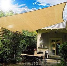 Cargar imagen en el visor de la galería, 16&#39;x&#39;16&#39; Rectangle Patio Sun Shade Sail（Sand Color）
