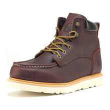 Load image into Gallery viewer, WORKPOINT men's brown 6-inch soft toe work boots, HVB305, three-quarter view
