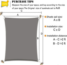 Charger l&#39;image dans la galerie, 10&#39;x&#39;12&#39; Rectangle Patio Sun Shade Sail（Grey Color）
