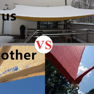 18'x'14' Rectangle Patio Sun Shade Sail（Sand Color）