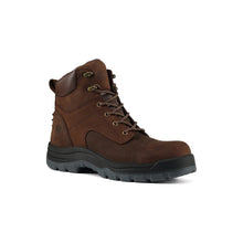 Load image into Gallery viewer, Workpoint 80N01BN men's brown 6-inch soft toe work boots, three-quarter view
