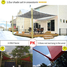 Charger l&#39;image dans la galerie, 10&#39;x&#39;12&#39; Rectangle Patio Sun Shade Sail（Grey Color）
