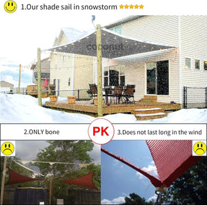 10'x'12' Rectangle Patio Sun Shade Sail（Grey Color）