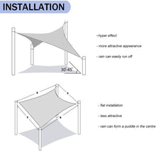 Cargar imagen en el visor de la galería, 16&#39;x&#39;16&#39; Rectangle Patio Sun Shade Sail（Sand Color）
