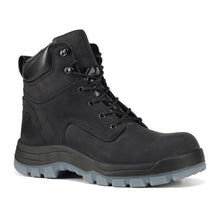 Load image into Gallery viewer, Workpoint 80N01BK men's black 6-inch soft toe work boots, side view
