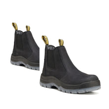 Load image into Gallery viewer, Workpoint 80N04 men's black 6-inch soft toe Chelsea work boots, pair view
