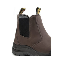 Load image into Gallery viewer, Workpoint COF802 men's brown 6-inch soft toe Chelsea work boots, elastic gore detail
