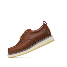 Load image into Gallery viewer, Workpoint H82994 men's brown soft toe work shoe, three-quarter view
