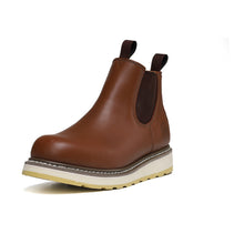 Load image into Gallery viewer, Workpoint H84985 men's brown soft toe Chelsea work boot, three-quarter view
