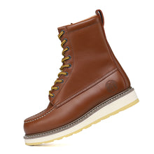 Load image into Gallery viewer, WORKPOINT Men’s SureTrack 8-Inch Soft Toe Work Boots – Water-Resistant Full-Grain Leather, Slip &amp; Oil-Resistant PU Sole – Brown (H86994)
