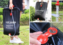 Load image into Gallery viewer, Camp Shower Bag, 20L Black Portable shower
