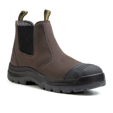 Load image into Gallery viewer, Workpoint COF802 men's brown 6-inch soft toe Chelsea work boots, three-quarter view
