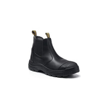 Load image into Gallery viewer, Workpoint LV802 men's black 6-inch soft toe Chelsea work boots, three-quarter view
