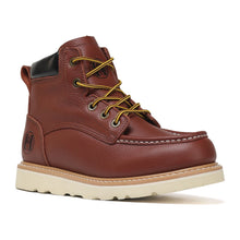 Load image into Gallery viewer, WORKPOINT men's brown 6-inch soft toe work boots, HVB303, three-quarter view
