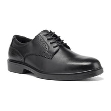 Load image into Gallery viewer, WORKPOINT men's black soft toe work shoes, RV2102, three-quarter view

