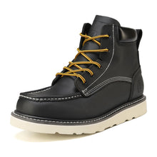 Load image into Gallery viewer, WORKPOINT men's black 6-inch soft toe work boots, HVB304, three-quarter view

