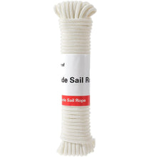 Load image into Gallery viewer, Sun Shade Sail  100% Polyester Braided White Long Rope 1/4 Inch 50 Feet
