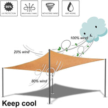 Charger l&#39;image dans la galerie, 8&#39;x&#39;12&#39; Rectangle Patio Sun Shade Sail (Sand Color)
