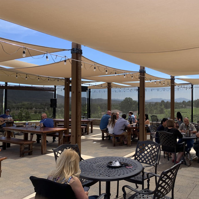 8'x'12' Rectangle Patio Sun Shade Sail (Sand Color)