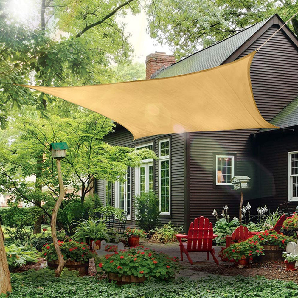 20'x'24' Rectangle Patio Sun Shade Sail（Sand Color）
