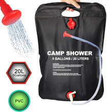 Load image into Gallery viewer, Shower bag, 5 gallons/20L Solar Heating Camping Shower Bag Temperature Indicator For 500pcs
