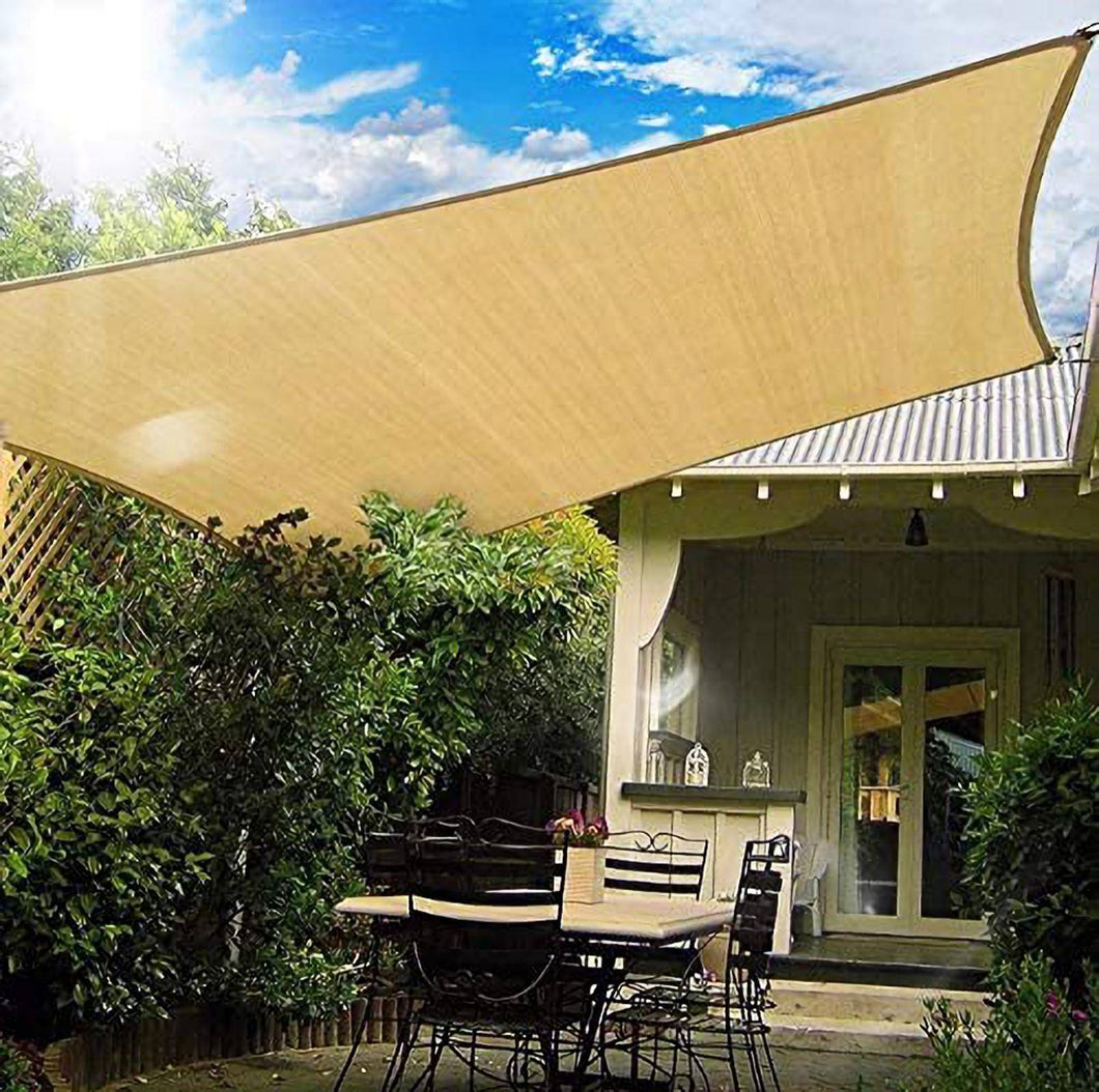18'x'26' Rectangle Patio Sun Shade Sail（Sand Color）