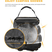Load image into Gallery viewer, Camp Shower Bag, 10gallons/40L Black Portable shower For 500pcs
