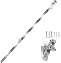 Load image into Gallery viewer, Adjustable Stainless Steel Flagpole with Tangle-Resistant Rotating Rings, 5-Section Outdoor Patio Use
