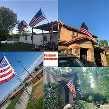 Load image into Gallery viewer, Adjustable Stainless Steel Flagpole with Tangle-Resistant Rotating Rings, 5-Section Outdoor Patio Use
