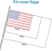 Load image into Gallery viewer, Adjustable Stainless Steel Flagpole with Tangle-Resistant Rotating Rings, 5-Section Outdoor Patio Use
